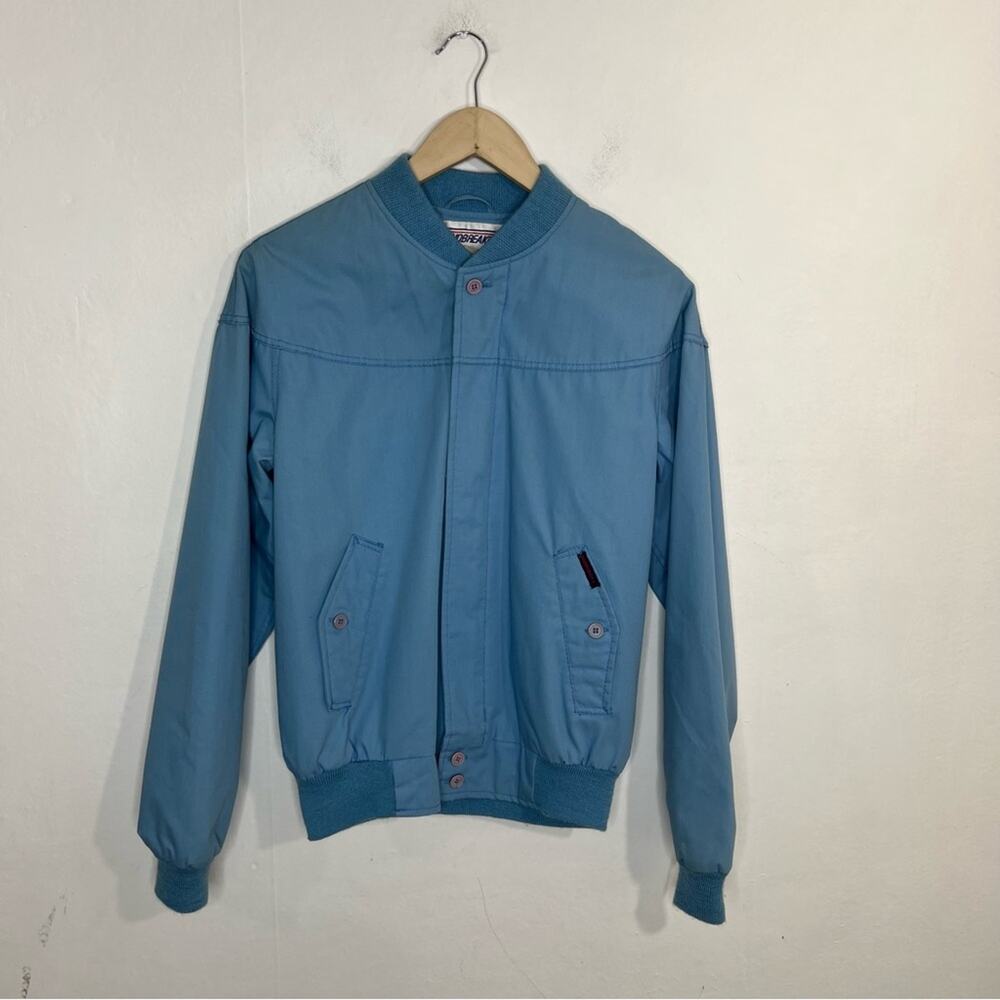 Vintage 90's Windbreaker Light Blue Golf Windbreaker Size Small